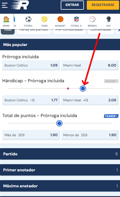Apuestas deportivas en Rushbet 