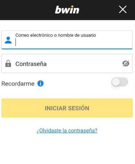 Registro en Bwin