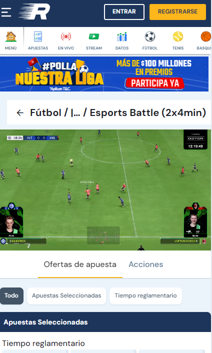 Retransmisiones en el sitio web 